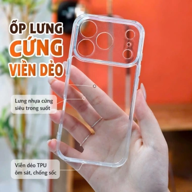Ốp iPhone KiNGBON Lưng Cứng Viền Dẻo Bảo Vệ Camera Trong Suốt Chống Ố Vàng cho iPhone 12-15 Pro Max - Giá chỉ 59.000 VND 10