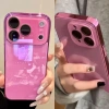 Ốp iPhone Kính Mạ Điện Màu Hồng Rose Chống Sốc Cao Cấp cho iPhone 17/16/15/14/13/12/11 Pro Max - Giá ưu đãi 121k