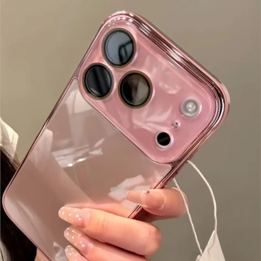 Ốp iPhone Kính Mạ Điện Màu Hồng Rose Chống Sốc Cao Cấp cho iPhone 17/16/15/14/13/12/11 Pro Max - Giá ưu đãi 121k