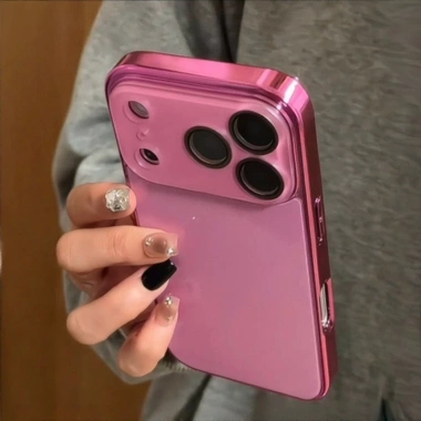 Ốp iPhone Kính Mạ Điện Màu Hồng Rose Chống Sốc Cao Cấp cho iPhone 17/16/15/14/13/12/11 Pro Max - Giá ưu đãi 121k