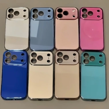 Ốp iPhone Kính Mạ Điện Màu Hồng Rose Chống Sốc Cao Cấp cho iPhone 17/16/15/14/13/12/11 Pro Max - Giá ưu đãi 121k