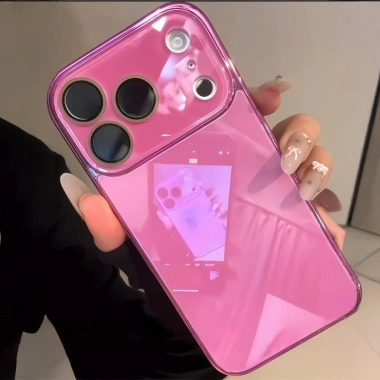 Ốp iPhone Kính Mạ Điện Màu Hồng Rose Chống Sốc Cao Cấp cho iPhone 17/16/15/14/13/12/11 Pro Max - Giá ưu đãi 121k