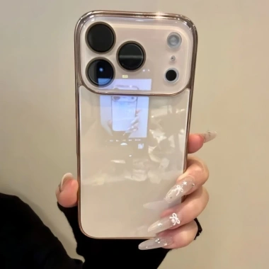 Ốp iPhone Kính Mạ Điện Màu Hồng Rose Chống Sốc Cao Cấp cho iPhone 17/16/15/14/13/12/11 Pro Max - Giá ưu đãi 121k
