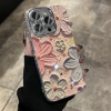 Ốp iPhone Laser Hoa Ánh Sáng Xanh TPU Mềm Chống Sốc Sang Trọng cho 11-17 Max Air 5