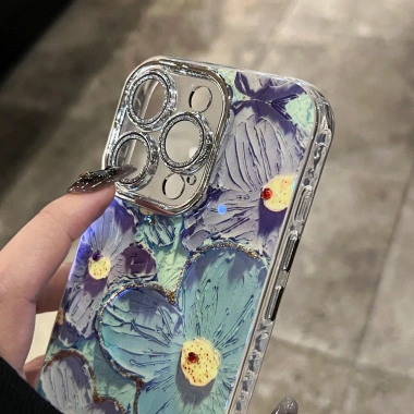 Ốp iPhone Laser Hoa Ánh Sáng Xanh TPU Mềm Chống Sốc Sang Trọng cho 11-17 Max Air 8 Ốp iPhone Laser Hoa Ánh Sáng Xanh TPU Mềm Chống Sốc Sang Trọng cho 11-17 Max Air 8