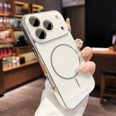 Ốp iPhone vàng hồng, cường lực bảo vệ ống kính, chống sốc, 13‑17 Pro Max & Air 7