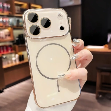 Ốp iPhone vàng hồng, cường lực bảo vệ ống kính, chống sốc, 13‑17 Pro Max & Air 10
