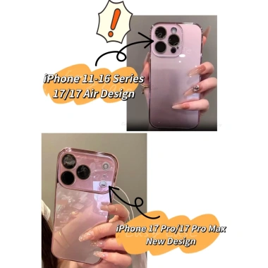 Ốp kính Ins nhạy cảm cho iPhone 13-17 ProMax, chống trượt, chống rơi, mặt sau