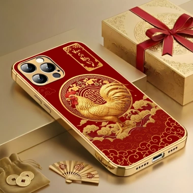 Ốp Lưng 12 CON GIÁP TÀI LỘC ĐỎ Viền Mạ Vàng Mặt Kính cho iPhone 13/13 Mini/13 Pro/13 Pro Max/14/14 Plus/14 Pro/14 Pro Max - Giá 75.050₫