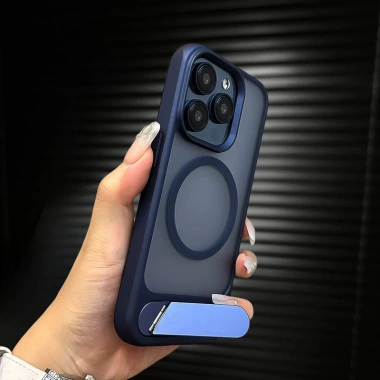 Ốp lưng cứng acrylic mờ đen, lực hút từ tính cho iPhone 11/12/13/14/15 Pro Max 7