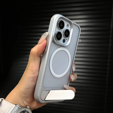 Ốp lưng cứng acrylic mờ đen, lực hút từ tính cho iPhone 11/12/13/14/15 Pro Max 9