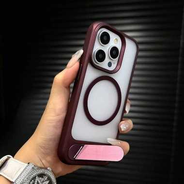 Ốp lưng cứng acrylic mờ đen, lực hút từ tính cho iPhone 11/12/13/14/15 Pro Max 10