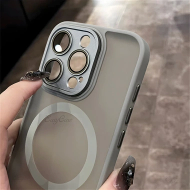 Ốp lưng cứng mờ sang trọng, chống sốc, bảo vệ ống kính, từ tính cho iPhone 16/15/14/13/12 Pro Max, sạc không dây - 51.840 VND