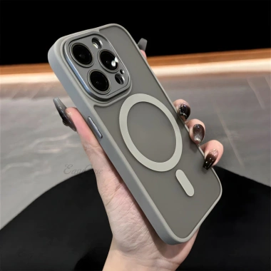 Ốp lưng cứng mờ sang trọng, chống sốc, bảo vệ ống kính, từ tính cho iPhone 16/15/14/13/12 Pro Max, sạc không dây - 51.840 VND
