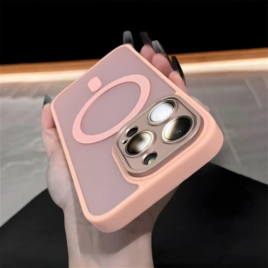 Ốp lưng cứng mờ sang trọng, chống sốc, bảo vệ ống kính, từ tính cho iPhone 16/15/14/13/12 Pro Max, sạc không dây - 51.840 VND