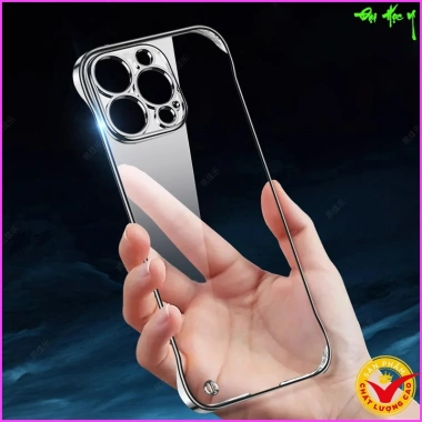 Ốp Lưng Cứng Trong Suốt Không Viền iPhone 17 16 15 14 13 12 11 X Pro Pro Max Plus e Air - Chống Ố Vàng, Ôm Khít Máy