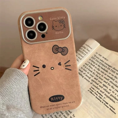 Ốp Lưng Da Nâu Sang Trọng Cho iPhone 17/16/15/14 - Bảo Vệ Đệm Mềm, Giá 55.300₫