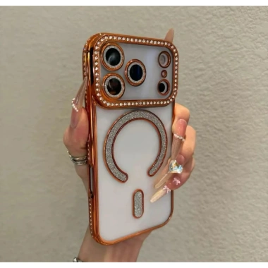 Ốp lưng đính đá hỗ trợ sạc không dây iPhone 17 Pro Max, 17 Pro, 17 Air – Giá chỉ 52.500₫