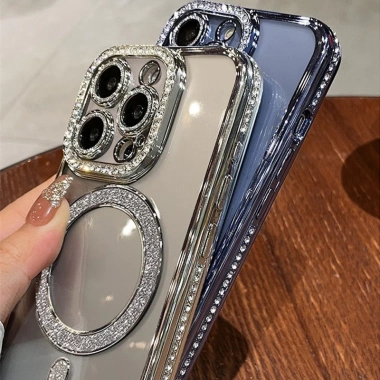 Ốp lưng đính đá hỗ trợ sạc không dây iPhone 17 Pro Max, 17 Pro, 17 Air – Giá chỉ 52.500₫