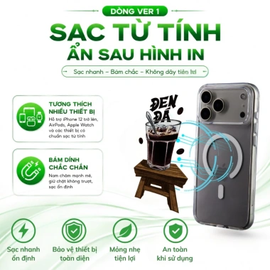 Ốp lưng iPhone 11-17 HÀ NỘI CASE chống sốc, ố vàng Café Đen Đá - Giá 139.300 VND