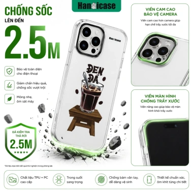 Ốp lưng iPhone 11-17 Hà Nội Case chống sốc, ố vàng Cafe Sữa Đá - Giá chỉ 139.300 VND