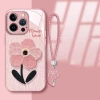 Ốp lưng iPhone 11-17 Pro Max: Vỏ cứng và thủy tinh, hình hoa, hoạt hình dễ thương, dây đeo, chống rơi, giảm giá 21% 7