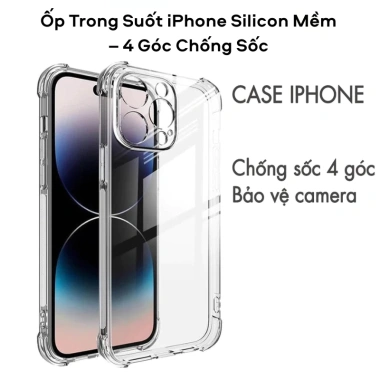 Ốp Lưng iPhone 11 Trong Suốt Dẻo - Bảo Vệ Camera, Chống Sốc, Giá 12.900₫
