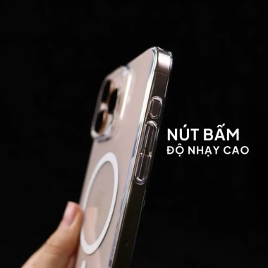 Ốp Lưng iPhone 15/16/17 Magnetic Siêu mỏng Trong Suốt Chống Ố Sạc Không Dây - SlimCase HD 7