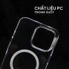 Ốp Lưng iPhone 15/16/17 Magnetic Siêu mỏng Trong Suốt Chống Ố Sạc Không Dây - SlimCase HD 8