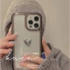 Ốp lưng iPhone 16/16 Pro Acrylic mạ bạc, hình trái tim trong suốt, tương thích iPhone 13/7/8/XR - Giá 30.400đ 2