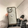 Ốp lưng iPhone 16/16 Pro Acrylic mạ bạc, hình trái tim trong suốt, tương thích iPhone 13/7/8/XR - Giá 30.400đ 3