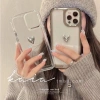 Ốp lưng iPhone 16/16 Pro Acrylic mạ bạc, hình trái tim trong suốt, tương thích iPhone 13/7/8/XR - Giá 30.400đ 4
