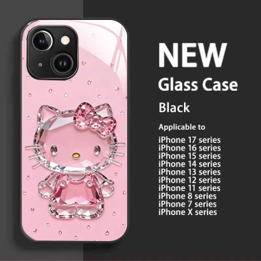 Ốp lưng iPhone 17 Pro Max Crystal Cat kính cứng thời trang, chống rơi, đa model, giảm còn 105.599 VND