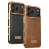 Ốp Lưng iPhone 17/16/15 Pro Max Retro Da Mạ – Sáp Dầu, Sạc Không Dây, 178.267₫