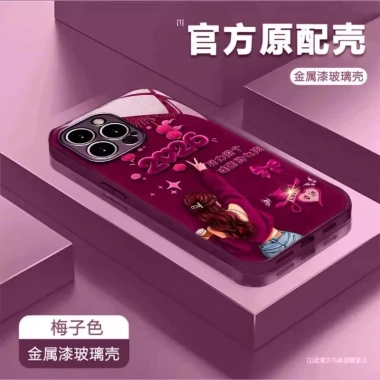 Ốp Lưng iPhone 17/16/15 Pro Max Tím Wow Wonderful Girl - Kính Cao Cấp, Chống Rơi 3