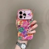 Ốp lưng iPhone 17/16/15/14 Pro Max hoa lấp lánh cửa sổ lớn, sang trọng, bảo vệ camera, chống sốc, chống rơi 4