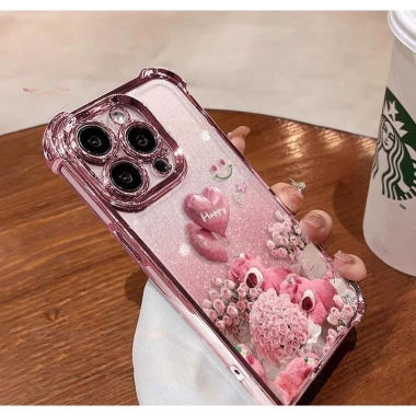 Ốp lưng iPhone bảo vệ bốn góc gấu hồng, tương thích iPhone 7‑XS‑XR‑11‑12‑13‑14‑15‑16 Pro Max Plus, giá chỉ 39.200₫ 5