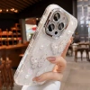 Ốp Lưng iPhone Bling Kim Cương Silicon – Bảo Vệ Sốc, Ngọc Trai Bướm cho iPhone 16/15/14 Plus/13