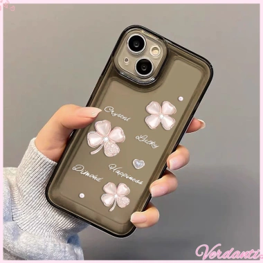 Ốp Lưng iPhone Cỏ Bốn Lá May Mắn Trong Suốt Mềm Mại Giá 9.900đ Cho iPhone 11‑16, Pro Max, X, XR, XS Max, 7‑8 Plus