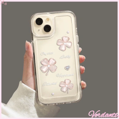 Ốp Lưng iPhone Cỏ Bốn Lá May Mắn Trong Suốt Mềm Mại Giá 9.900đ Cho iPhone 11‑16, Pro Max, X, XR, XS Max, 7‑8 Plus