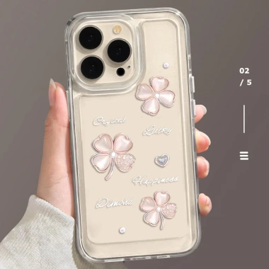 Ốp Lưng iPhone Cỏ Bốn Lá May Mắn Trong Suốt Mềm Mại Giá 9.900đ Cho iPhone 11‑16, Pro Max, X, XR, XS Max, 7‑8 Plus