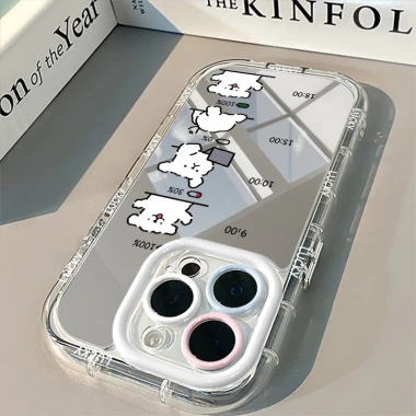 Ốp Lưng iPhone đa model kèm gương trang điểm Ins Busy Day Kitten giảm giá 20%