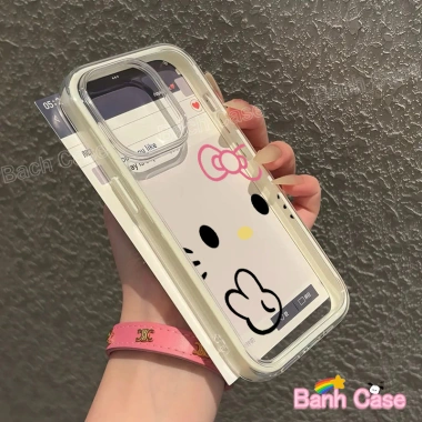Ốp lưng iPhone Hello Kitty màu hồng silicone TPU mềm cho iPhone 17/16/15/14/13/12/11 Pro Max - Giá chỉ 29.900₫