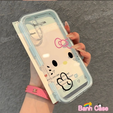 Ốp lưng iPhone Hello Kitty màu hồng silicone TPU mềm cho iPhone 17/16/15/14/13/12/11 Pro Max - Giá chỉ 29.900₫