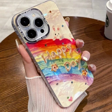 Ốp Lưng iPhone Hoa Sơn Dầu Dễ Thương cho XS Max, 11‑17 Pro Max, Plus, Air - Giá chỉ 71.000 VND 10
