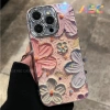 Ốp lưng iPhone họa tiết hoa sơn dầu bảo vệ ống kính - Giá 50.000, tương thích 15‑14‑13‑12‑11 Pro Max XR 8 Plus 2