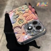 Ốp lưng iPhone họa tiết hoa sơn dầu bảo vệ ống kính - Giá 50.000, tương thích 15‑14‑13‑12‑11 Pro Max XR 8 Plus 4