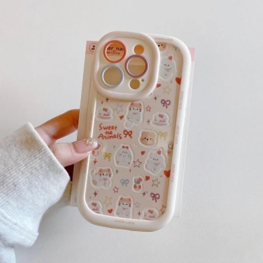 Ốp lưng iPhone mèo silicon TPU mềm, tương thích iPhone 17-16-15-14-13-12-11, Pro Max, XS, XR, XS Max, 7-8 Plus - giá 17.100đ