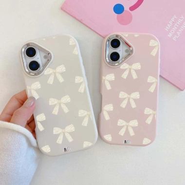 Ốp lưng iPhone Nơ trắng TPU – Chống sốc, tương thích iPhone 16‑15‑14‑13‑12‑11 Pro/Promax/7/8 Plus/X/XR/XS Max/SE – Giá 26.900₫ 3