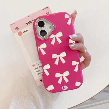 Ốp lưng iPhone Nơ trắng TPU – Chống sốc, tương thích iPhone 16‑15‑14‑13‑12‑11 Pro/Promax/7/8 Plus/X/XR/XS Max/SE – Giá 26.900₫ 5